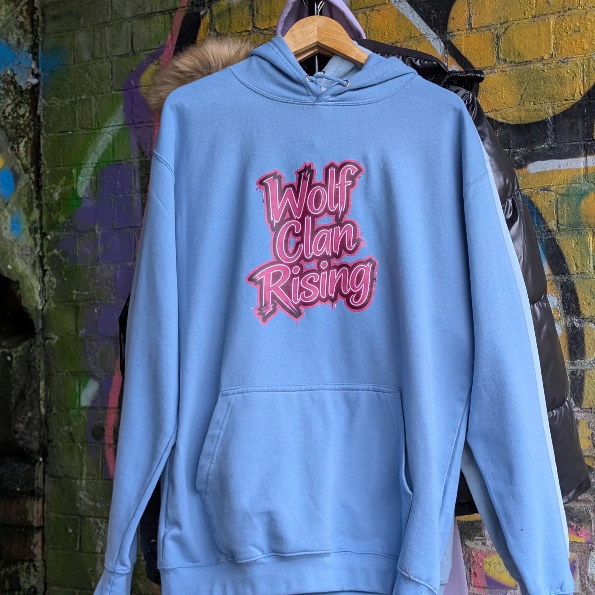 The Sun Walker Clan Rising Hoodie Fashion Manchester graffiti Train Tunnel location 