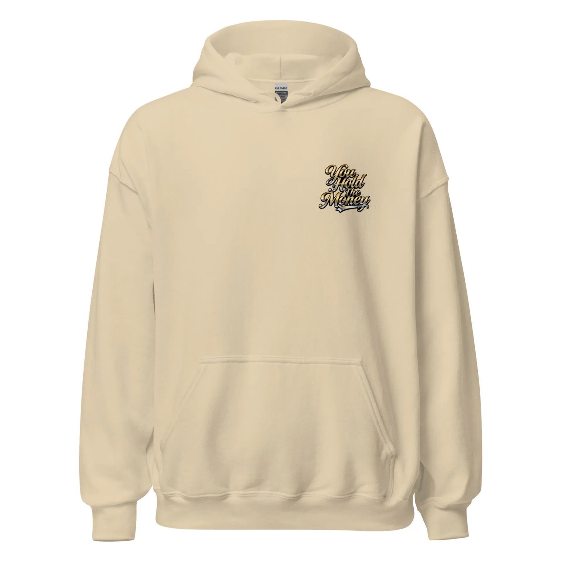 Al Hazzati You Hold The Money hoodie desert sand 80s streetwear UK
