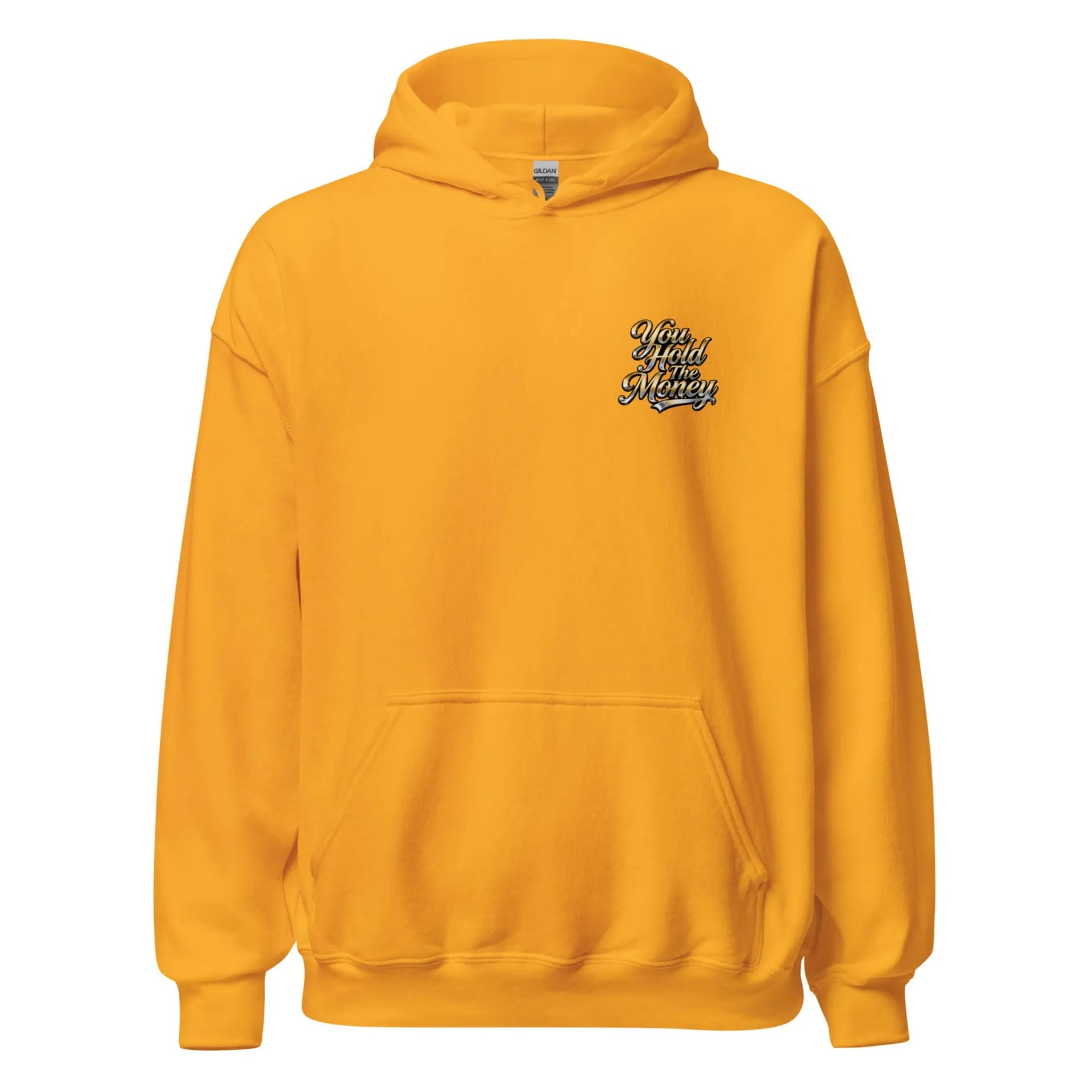 Al Hazzati You Hold The Money hoodie gold 80s streetwear UK