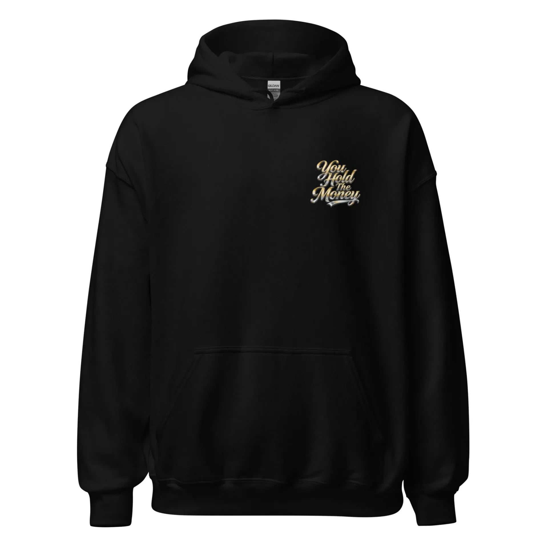 Al Hazzati You Hold The Money hoodie jet black 80s streetwear UK